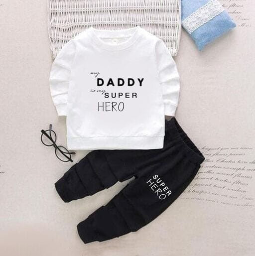 Daddy Super White & Black T-shirt Lower