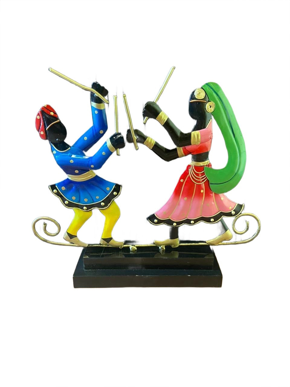 Colorful Dandiya Dance Sculpture