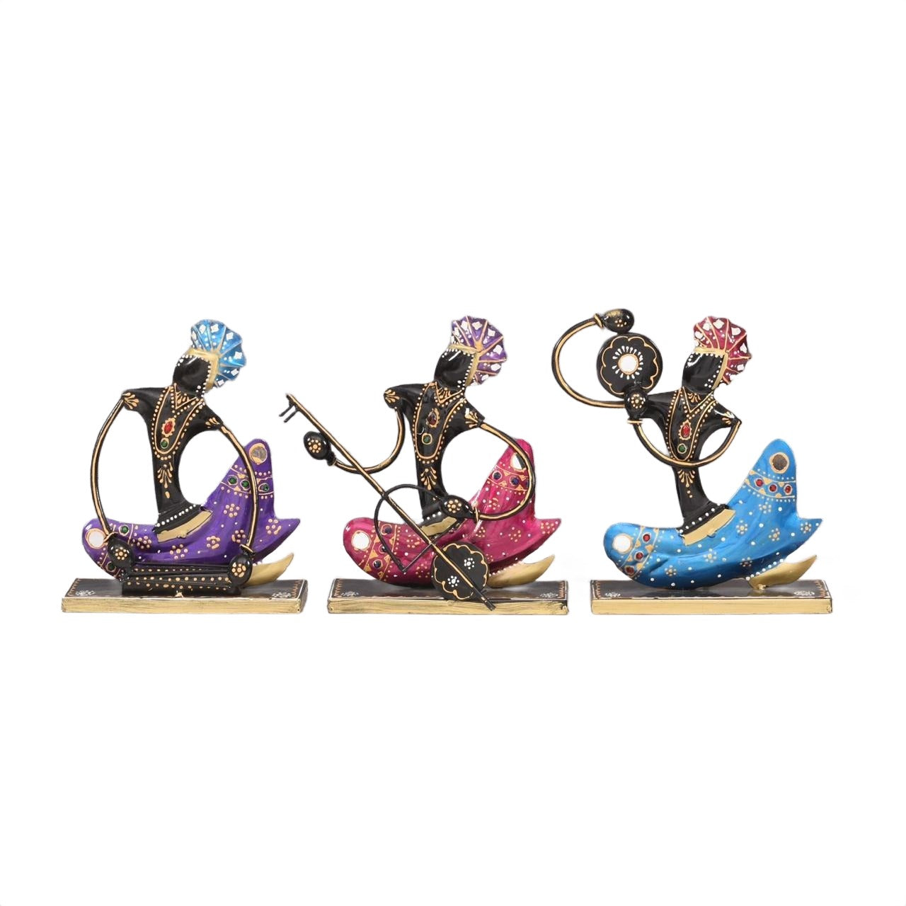 Colorful Tribal Musician Trio Set